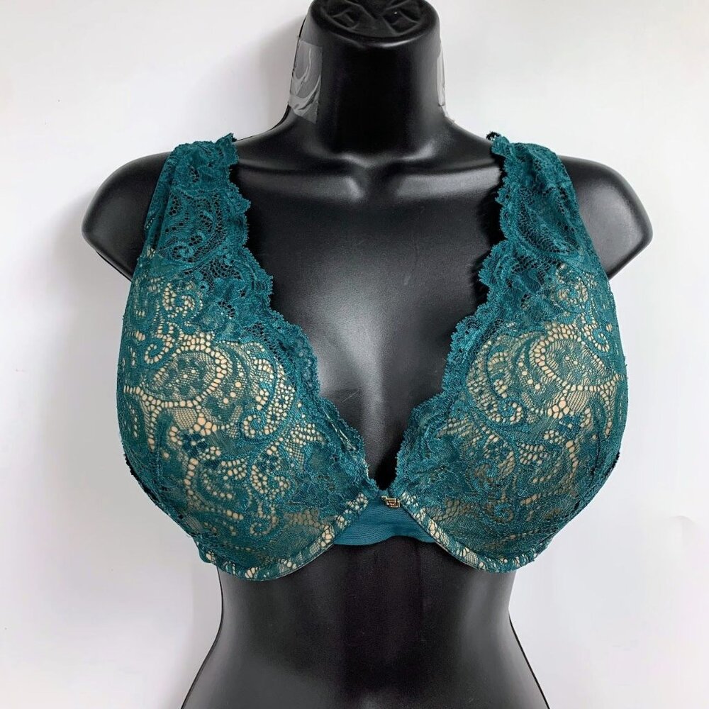 Third Love Women's 24/7 Lace Contour Underwire Padded Plunge Bra Size 34G